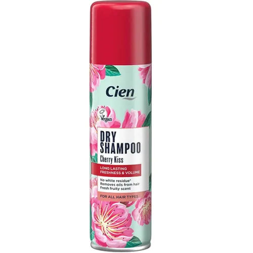 Сухий шампунь для волосся «вишневий поцілунок» Cien Dry Shampoo Cherry Kiss, 200 мл.