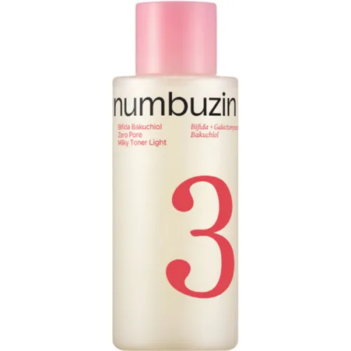 Легкий молочный тонер для лица Numbuzin No.3 Bifida Bakuchiol Zero Pore Milky Toner Light с лизатом бифидобактерий и