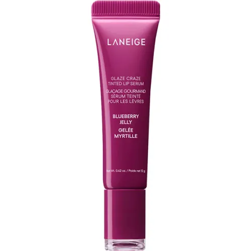 Тонирующая сыворотка для губ Laneige Glaze Craze Tinted Lip Serum Blueberry Jelly с полипептидами «черничное желе», 12 г.