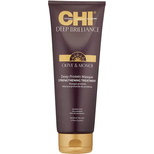 Протеїнова відновлююча маска для волосся CHI Deep Brilliance Olive & Monoi Deep Protein Masque, 237 мл.