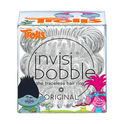 Резинка-браслет для волосся «прозора Invisibobble Original Trolls з блискітками»