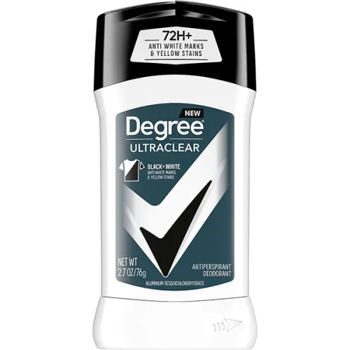 Антиперспірант для чоловіків «бурштин та деревина» Degree Men MotionSense UltraClear Black+White 48H Anti-perspirant, 76 г.