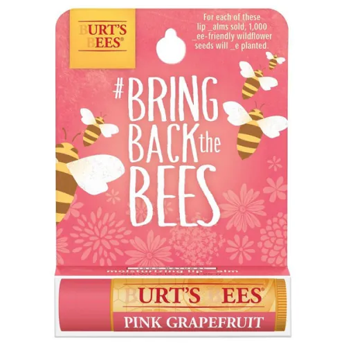 Бальзам для губ «розовый грейпфрут» Burt’s Bees Bring Back the Bees Pink Grapefruit Lip Balm, 4.25 г.