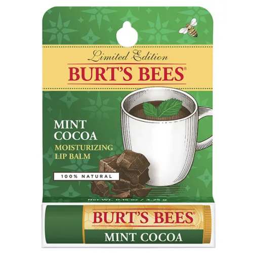 Бальзам для губ «какао Burt’s Bees Mint Cocoa Lip Balm з м’ятою», 4.25 г.