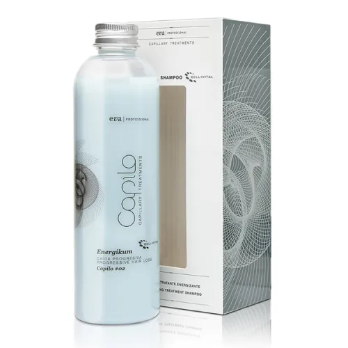 Лікувальний шампунь проти прогресуючого випадіння волосся Eva Professional Capilo Energikum Shampoo #02, 250 мл.