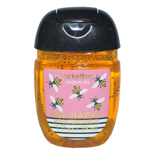 Антибактеріальний гель для рук «женьшень» Bath and Body Works Ginseng Tea Bee Happy, 29 мл.