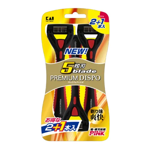 Одноразова безпечна бритва для чоловіків KAI 5 Blade Premium Dispo