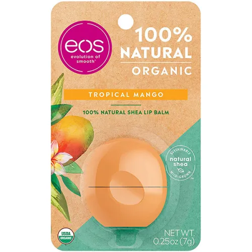 Органічний бальзам для губ «манго» EOS Visibly Soft Lip Balm Sphere Tropical Mango, 7 г.