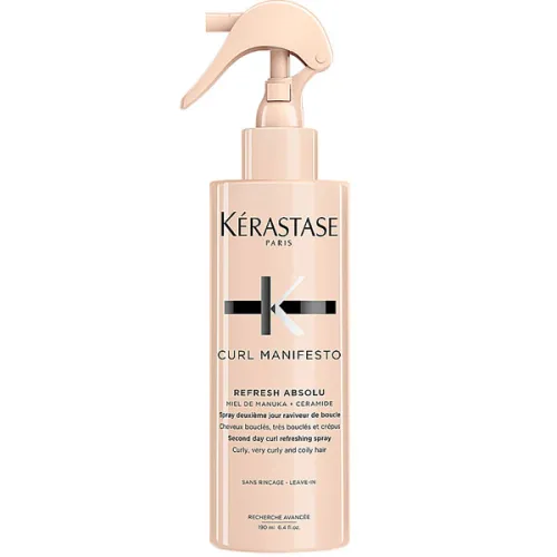 Несмываемый спрей-вуаль для завитков кудрявых волос всех типов Kerastase Curl Manifesto Refresh Absolu, 190 мл.