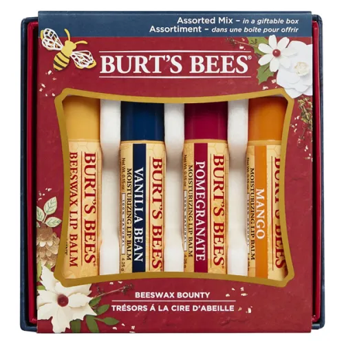 Набор бальзамов для губ Burt’s Bees Multi 4-Pack Beeswax Bounty Classic Holiday