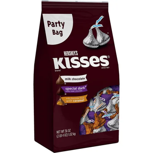 Конфеты из молочного и черного шоколада ассорти Hershey’s Kisses Party Bag, 1020 г.
