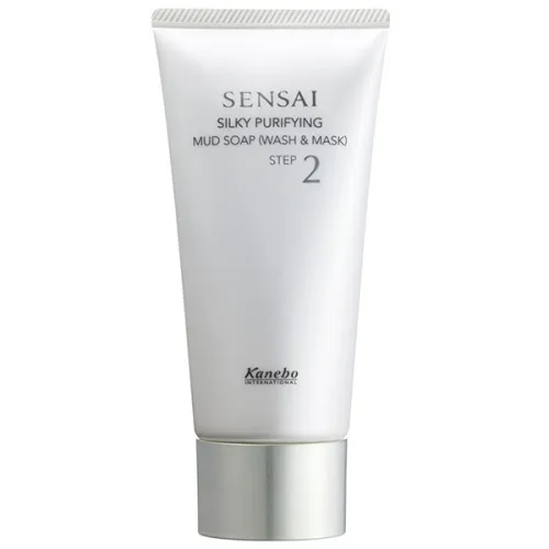 Мило-маска Kanebo Sensai Silky Purifying Mud Soap Wash & Mask на основі лікувальної глини, 125 мл.