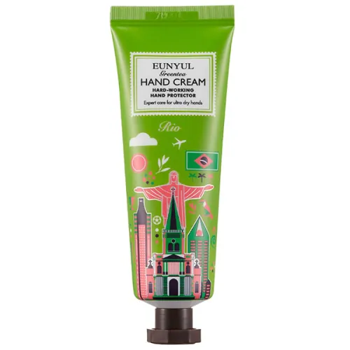 Крем для рук Eunyul Green Tea Hand Cream із екстрактом зеленого чаю «Ріо», 50 г.