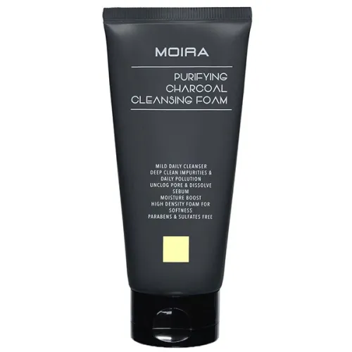 Очищающая пенка для лица Moira Purifying Charcoal Cleansing Foam с древесным углем, 130 мл.