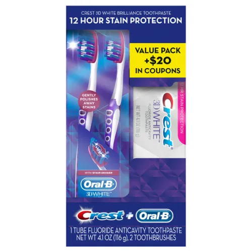 Набір для догляду за ротовою порожниною Crest and Oral-B 3D White Value Pack