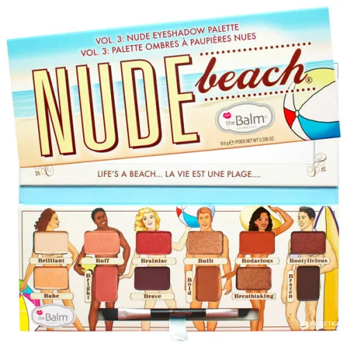 Палетка тіней для повік theBalm Nude Beach Eyeshadow Palette, 9.6 г.