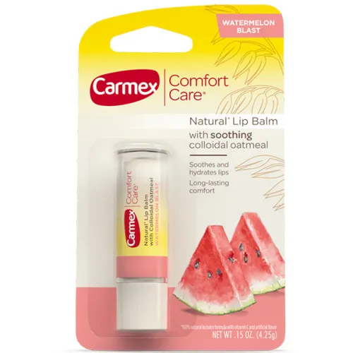 Бальзам для губ «кавун» Carmex Comfort Care Colloidal Oatmeal Lip Balm Watermelon Blast Stick, 4.25 г.