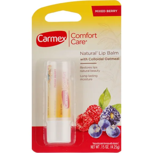 Бальзам для губ «лісові ягоди» Carmex Comfort Care Colloidal Oatmeal Lip Balm Mixed Berry Stick, 4.25 г.