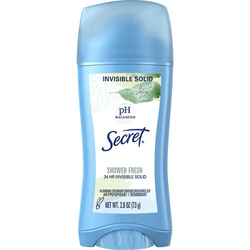Кремовый дезодорант-антиперспирант «свежий поток» Secret PH Balanced Shower Fresh Invisible Solid Antiperspirant, 73 г.