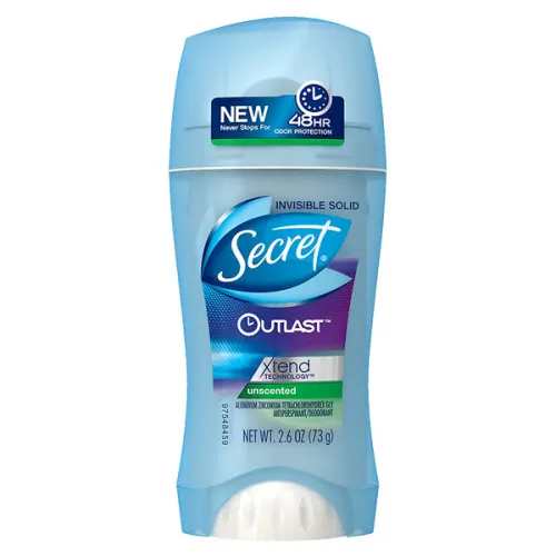 Кремовий дезодорант-антиперспірант «без запаху» Secret Outlast Xtend Unscented Invisible Solid Antiperspirant, 73 г.