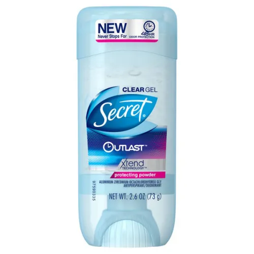 Гелевий дезодорант-антиперспірант «захист до 48 годин» Secret Outlast Xtend Protecting Powder Clear Gel Antiperspirant, 73 г.