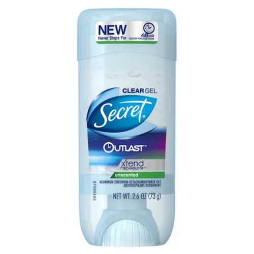 Гелевий дезодорант-антиперспірант «без запаху» Secret Outlast Xtend Unscented Clear Gel Antiperspirant, 96 г.