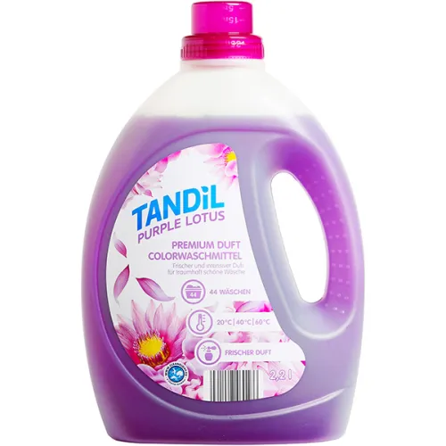 Жидкий порошок для цветных вещей «лотос» Tandil Laundry Detergent Color Premium Purple Lotus, 2200 мл.