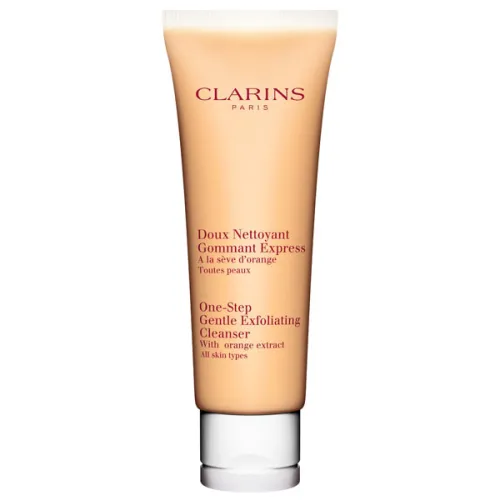 Очищающий пенящийся крем Clarins One-Step Gentle Exfoliating Cleanser With Orange Extract с отшелушивающим эффектом, 125 мл.