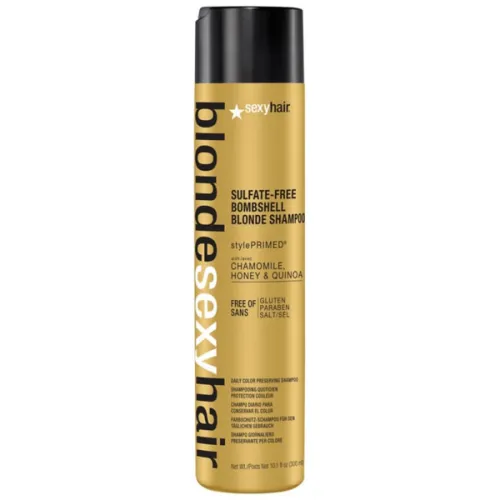 Шампунь для збереження кольору світлого волосся Sexy Hair Blonde Sulfate-Free Bombshell Blonde Shampoo, 300 мл.