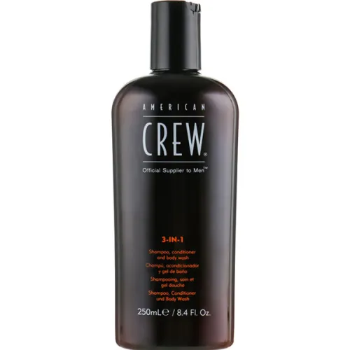 Засіб 3в1 для догляду за волоссям та тілом для чоловіків American Crew 3-in-1 Shampoo, Conditioner & Body Wash, 250 мл.