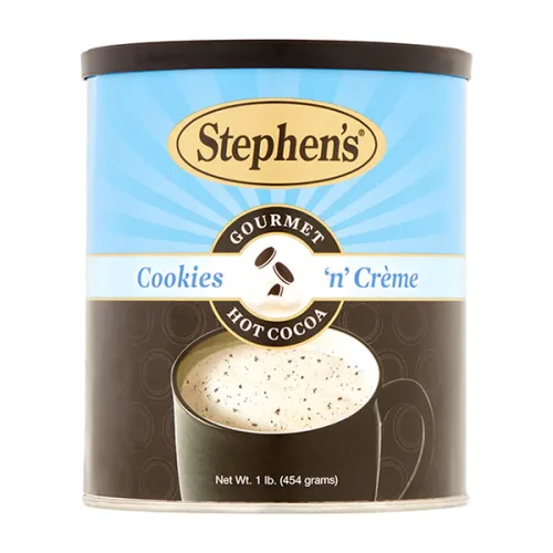 Натуральный какао Stephen’s Cookies ’n’ Creme Gourmet Hot Cocoa с кусочками печенья, 454 г.