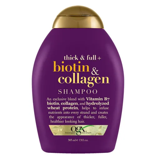 Шампунь для волосся OGX Thick & Full Biotin & Collagen Shampoo з біотином та колагеном, 385 мл.