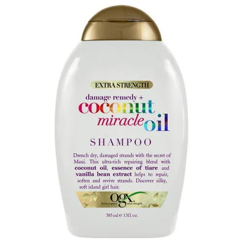 Відновлювальний шампунь для волосся OGX Extra Strength Damage Remedy Coconut Miracle Oil Shampoo з кокосовою олією, 385 мл.