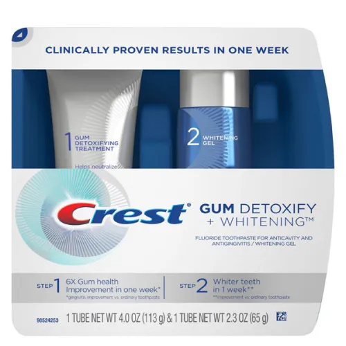 Набор для очищения и отбеливания зубов Crest Gum Detoxify & Whitening 2 Step Toothpaste, 113 г. и 65 г.