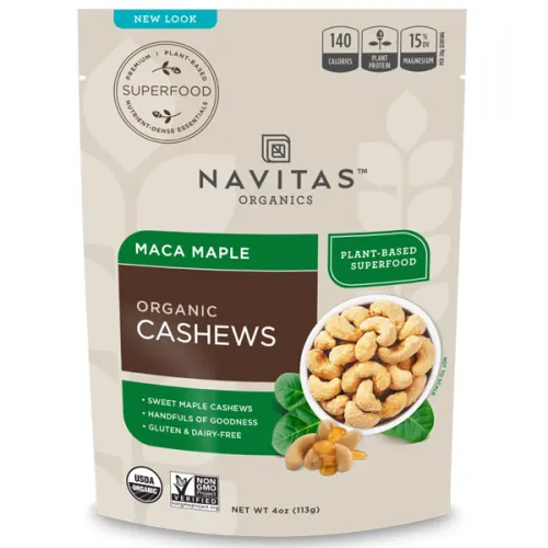 Органический кешью, мака и клен Navitas Organics Maca Maple Cashews, 113 г.