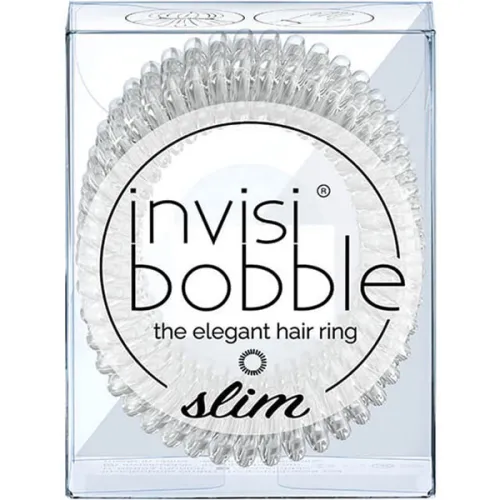 Резинка-браслет Invisibobble Slim Crystal Clear с увеличенным количество завитков «прозрачная»