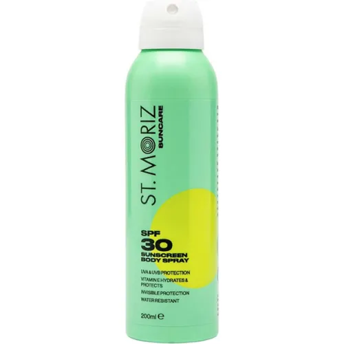 Сонцезахисний спрей для тіла St.Moriz Sunscreen Body Spray SPF30, 200 мл.