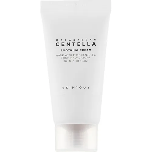 Успокаивающий крем для проблемной кожи лица SKIN1004 Madagascar Centella Soothing Cream с экстрактом центеллы, 30 мл.
