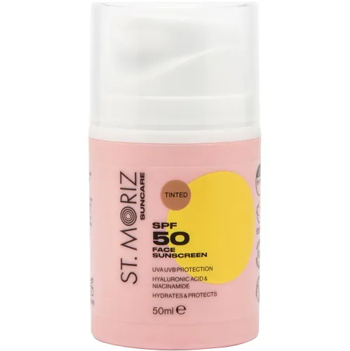 Тонирующий солнцезащитный крем для лица St.Moriz Tinted Face Sunscreen SPF50, 50 мл.