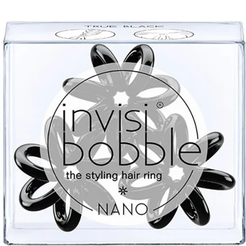 Нано резинка для волос «черная» Invisibobble Nano True Black