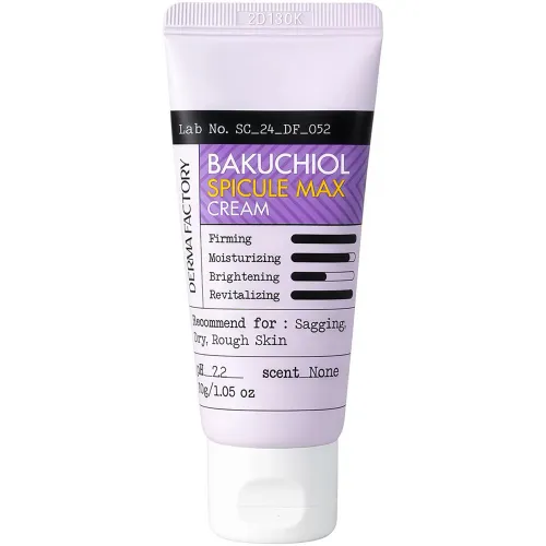 Антивозрастной крем для лица Derma Factory Bakuchiol Spicule Max Cream со спикулами и бакучиолом, 30 мл.
