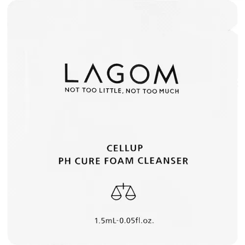 Пенка для умывания Lagom Cellup pH Cure Foam Cleanser на основе гималайской соли, 1.5 мл.