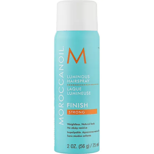 Лак для сияния волос сильной фиксации Moroccanoil Luminous Finish Strong Hairspray, 75 мл.