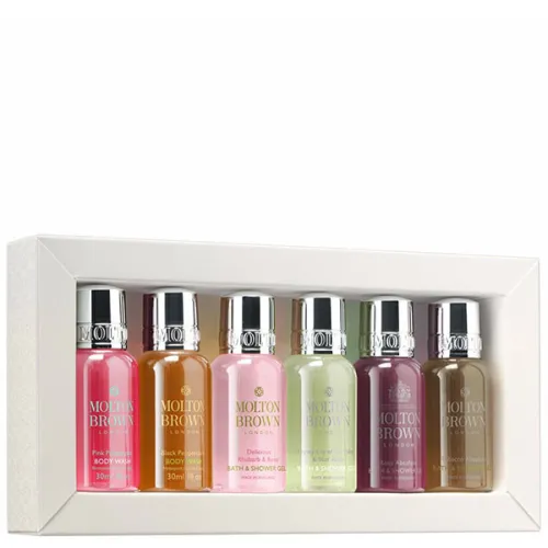 Набор гелей для душа и ванны Molton Brown The Indulgent Bestseller Bath & Shower Collection, 6 шт. х 30 мл.