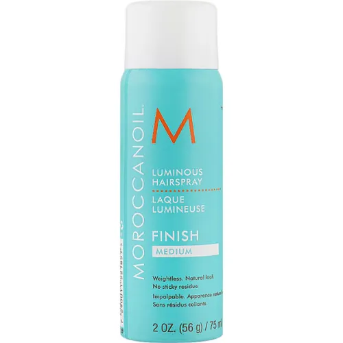 Лак для сияния волос средней фиксации Moroccanoil Luminous Finish Medium Hairspray, 75 мл.