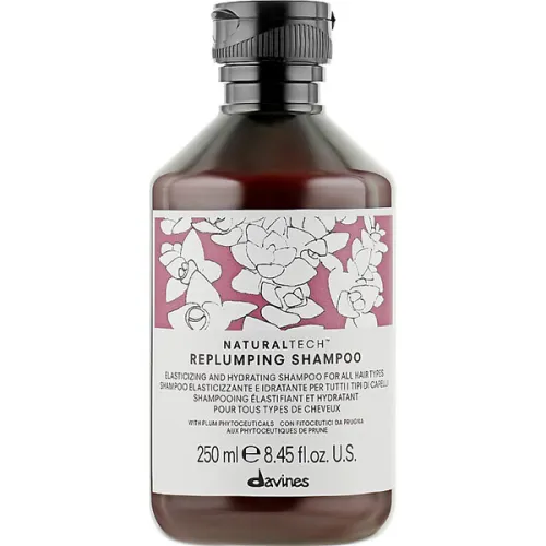 Уплотняющий шампунь для волос Davines Replumping Shampoo, 100 мл.