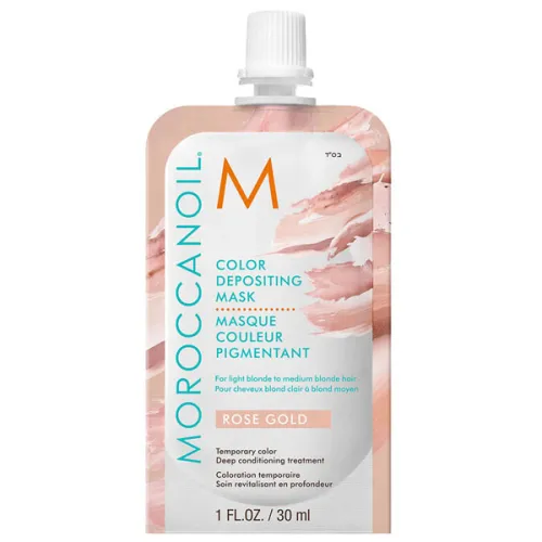 Відтінкова маска для волосся «рожеве золото» Moroccanoil Color Depositing Mask Rose Gold, 30 мл.