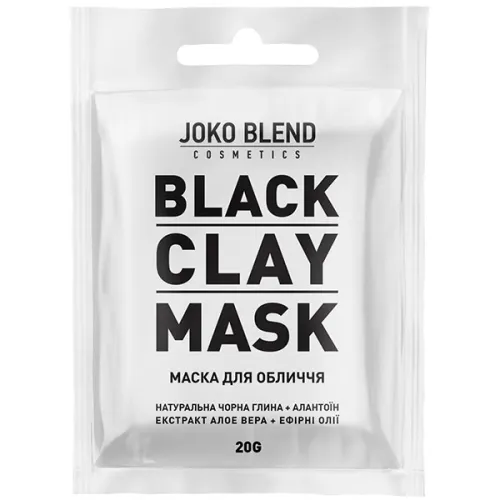 Чорна глиняна маска для обличчя Joko Blend Black Сlay Mask, 20 г.