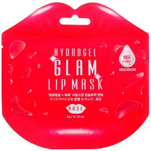 Гідрогелеві патчі для губ Beauugreen Hydrogel Glam Lip Mask Rose з екстрактом троянди