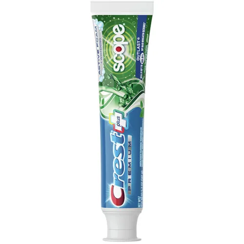 Відбілююча та сильно освіжаюча зубна паста Crest Premium Plus Scope Outlast Toothpaste, 178 г.